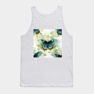 Butterflies Watercolor 7 - Black Swallowtail Tank Top